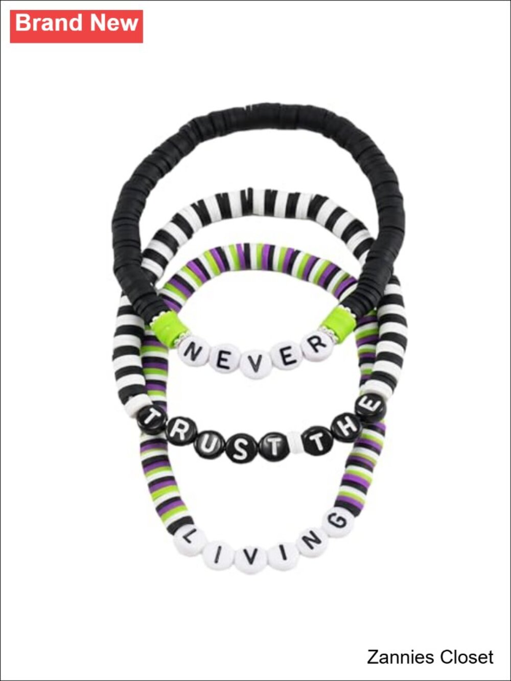 👻 Halloween Inspired Beaded Stretch Bracelets Cuff Costume Accessories for